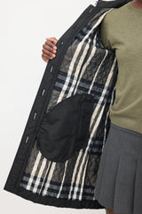 Burberry Black Quilted Mid Length Trench Coat