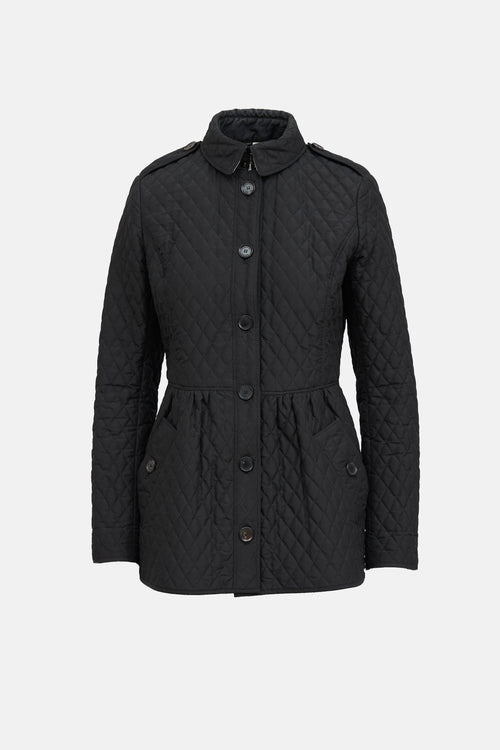 Burberry Quilted Button Jacket