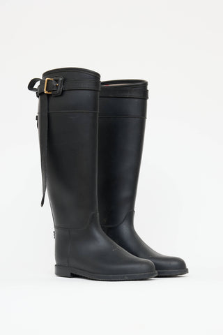 Burberry Rubber Belted Rain Boot
