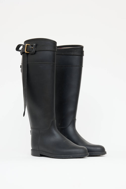 Burberry Rubber Belted Rain Boot