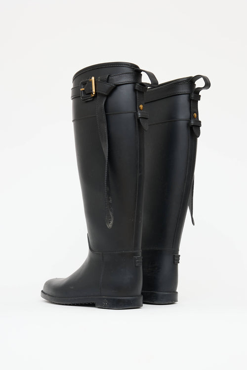 Burberry Rubber Belted Rain Boot