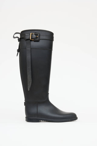 Burberry Rubber Belted Rain Boot