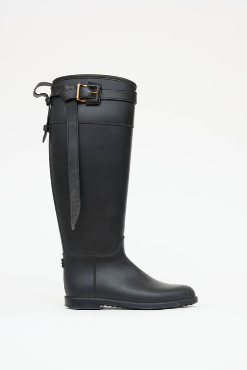 Burberry Rubber Belted Rain Boot