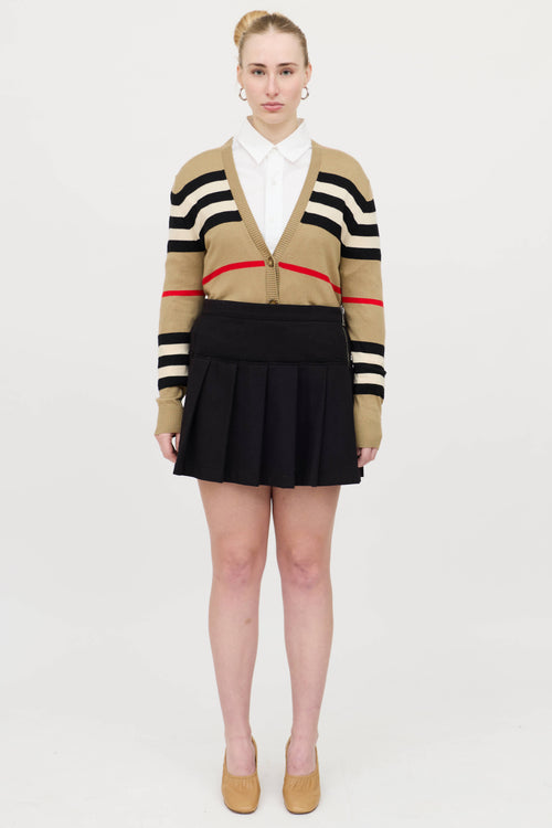 Burberry Brit Wool Pleated Skirt
