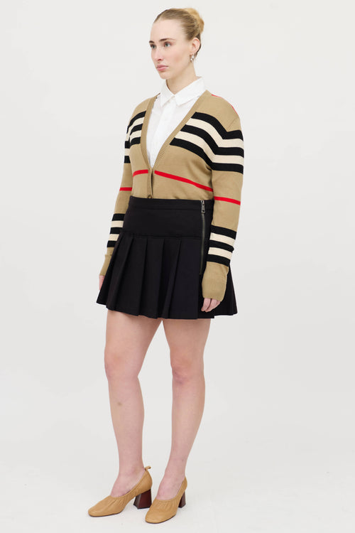 Burberry Brit Wool Pleated Skirt