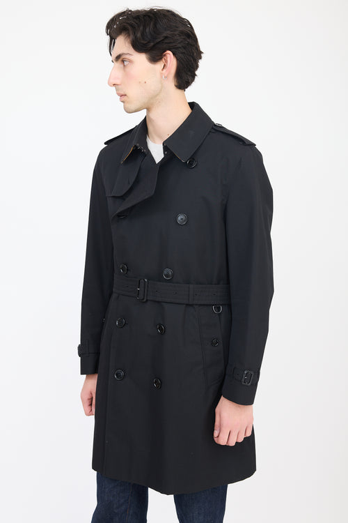 Burberry Black The Kensington Double Breasted Trench Coat