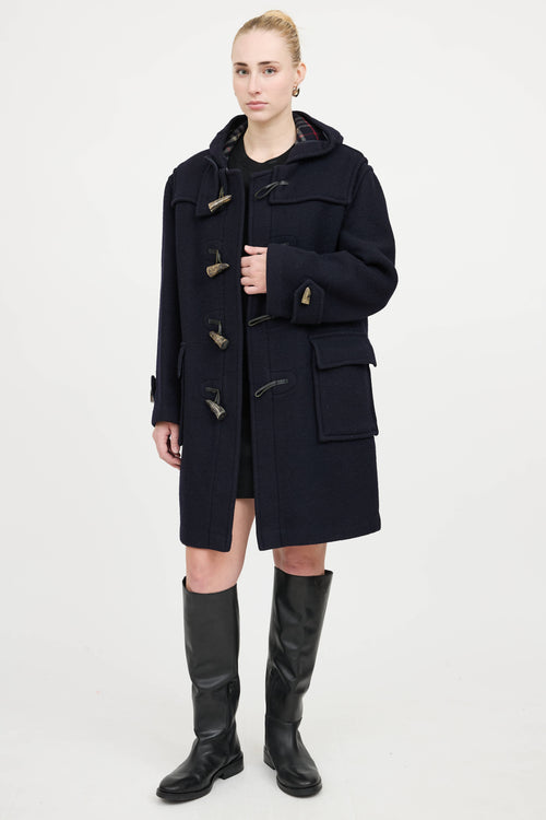 BurberryWool Hooded Toggle Coat