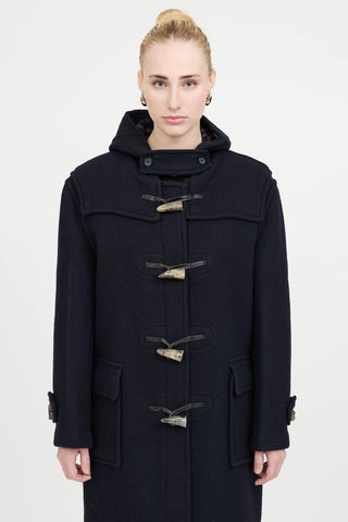 BurberryWool Hooded Toggle Coat