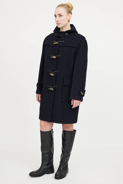 BurberryWool Hooded Toggle Coat