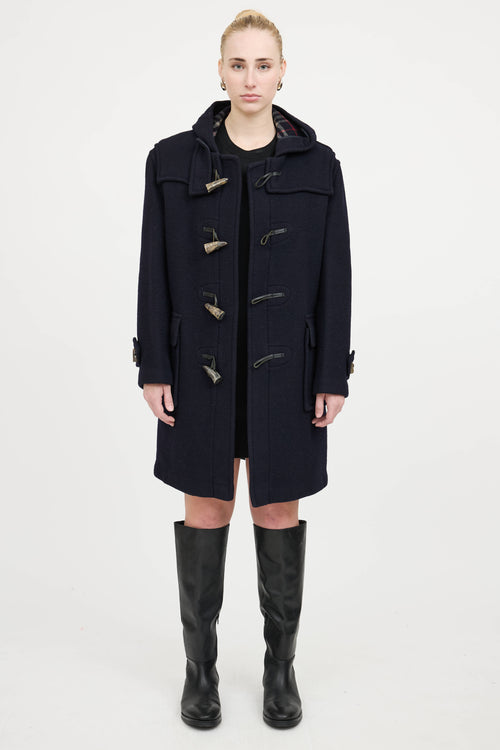 BurberryWool Hooded Toggle Coat