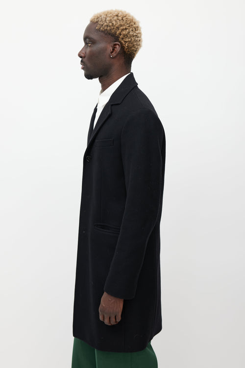 Burberry Black Wool Three Pocket Coat
