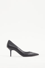 Burberry Black Leather Trimmed Pump