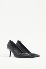 Burberry Black Leather Trimmed Pump