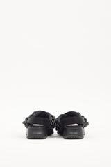 Burberry Black Criss Cross Chain Sandal