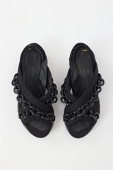 Burberry Black Criss Cross Chain Sandal