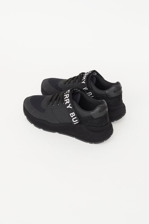 Burberry Black Logo Velcro Strap Sneaker