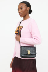 Burberry Leather TB Embossed Monogram Bag
