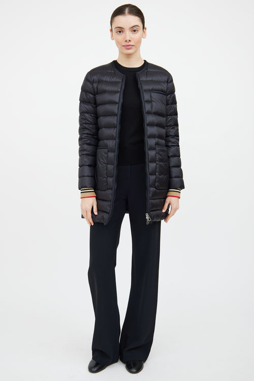 Burberry Black & Multi Down Coat