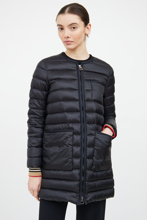 Burberry Black & Multi Down Coat