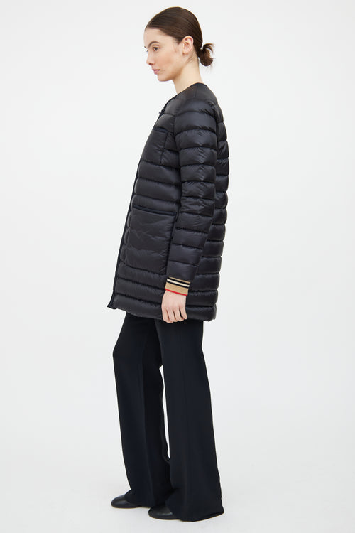 Burberry Black & Multi Down Coat