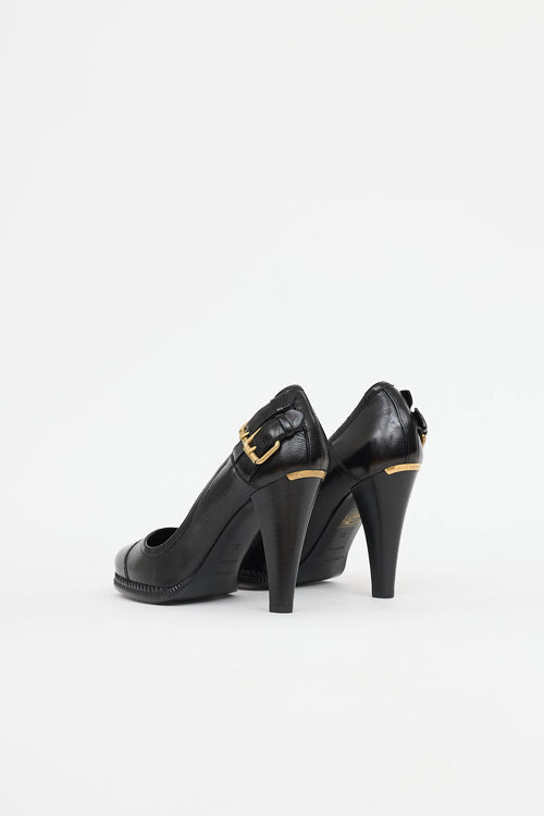 BurberryDouble Buckle Pump