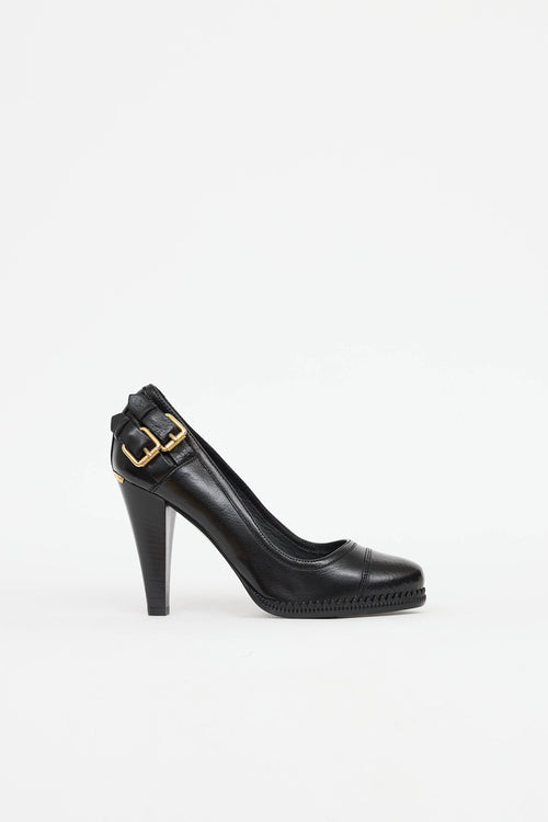 BurberryDouble Buckle Pump