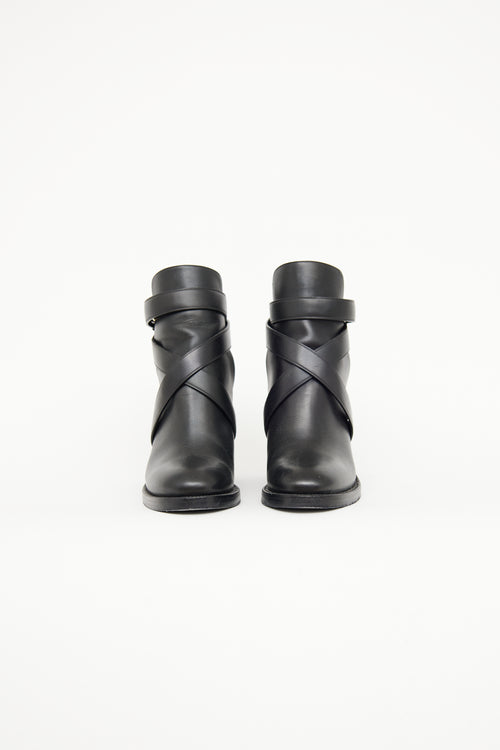 Burberry Black Leather Redgrave Tall Boot