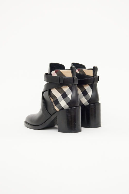 Burberry Black Leather Redgrave Tall Boot