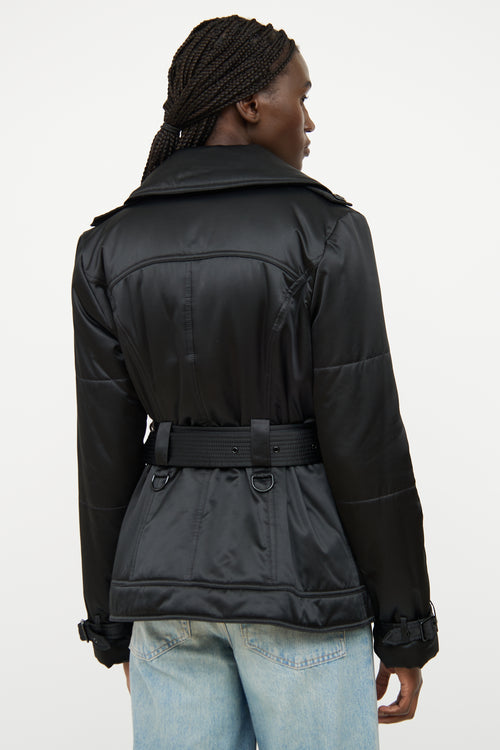 Burberry Black Nylon Collared Jacket