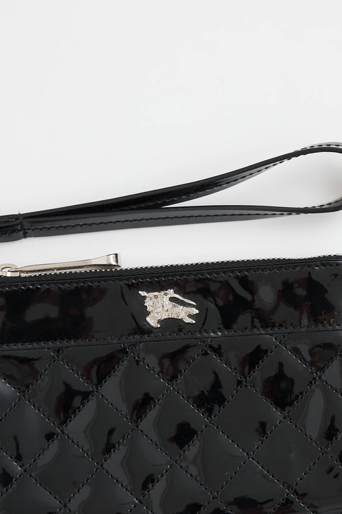 Burberry Patent Quilted Wristlet