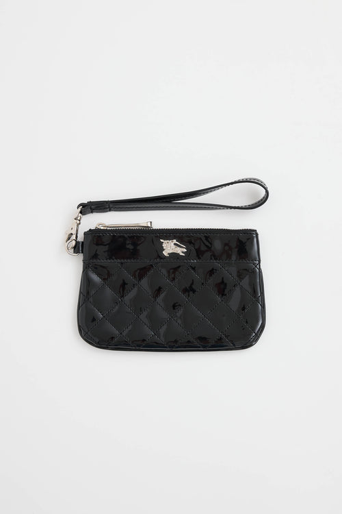 Burberry Patent Quilted Wristlet