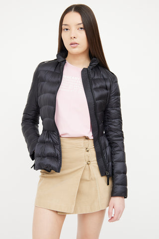 Burberry Black Belted Puffer Jacket
