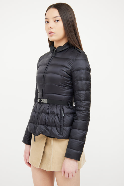 Burberry Black Belted Puffer Jacket