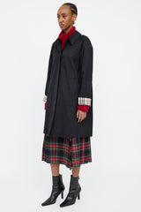 Burberry Black Collar Car Coat