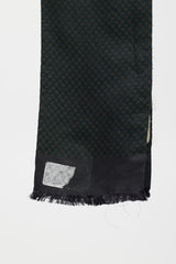 Burberry Black & Green Floral Slim Scarf