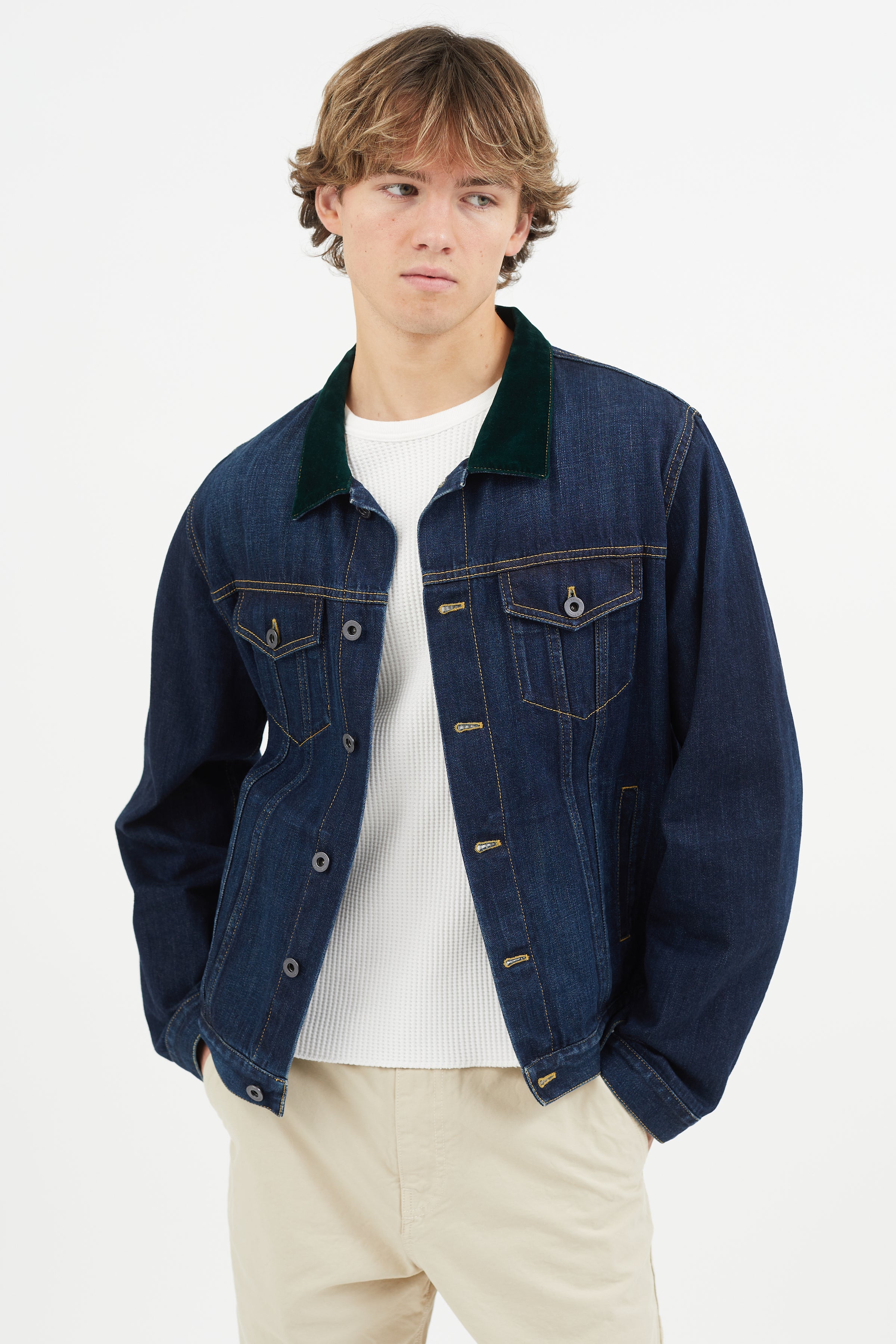 Miluxas Men's Autumn Winter Button Solid Color Vintage Denim Jacket Tops  Blouse Coat Clearance Green 12(XXL) - Walmart.com