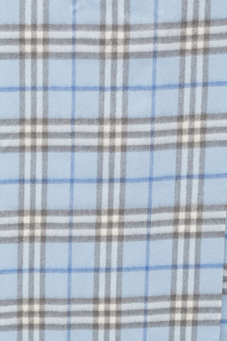 Burberry Blue & White Cashmere Check Scarf
