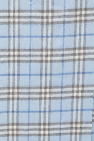 Burberry Blue & White Cashmere Check Scarf