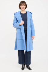 Burberry Wool Hooded Wrap Coat