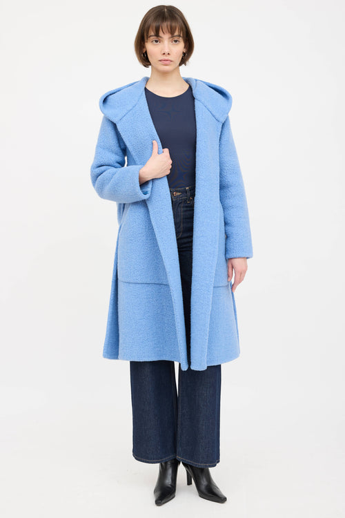 Burberry Wool Hooded Wrap Coat