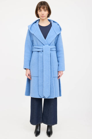 Burberry Wool Hooded Wrap Coat