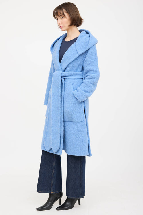 Burberry Wool Hooded Wrap Coat