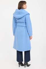 Burberry Wool Hooded Wrap Coat