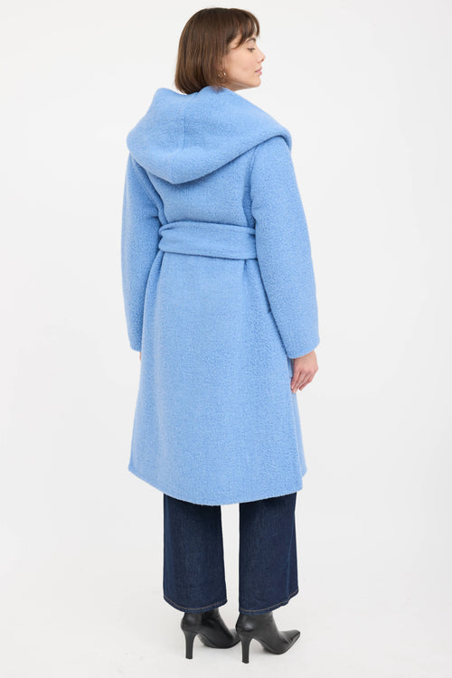Burberry Wool Hooded Wrap Coat