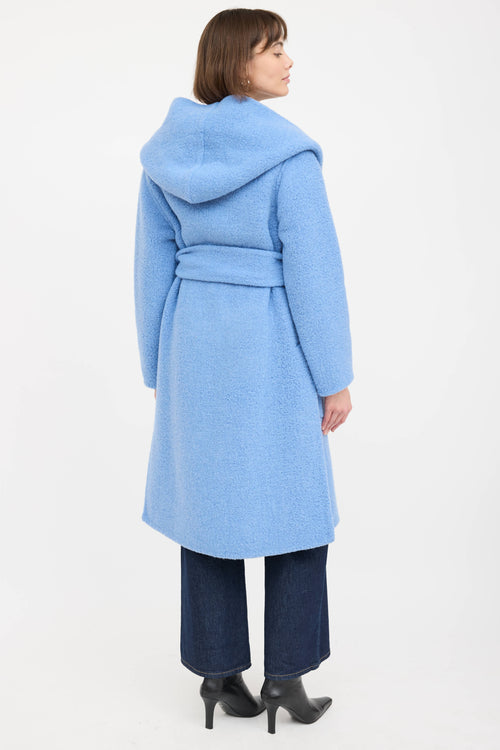 Burberry Wool Hooded Wrap Coat