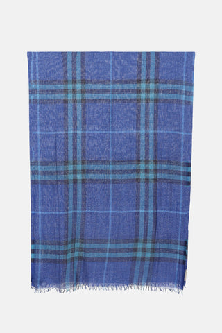 Burberry Wool & Silk Check Scarf