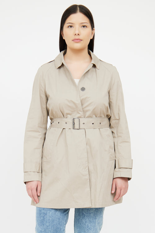 Burberry Beige Button Trench Coat