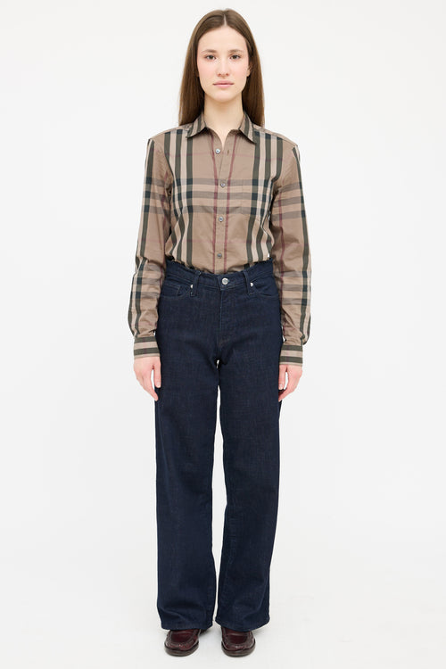 Burberry Brown & Black Nova Check Shirt