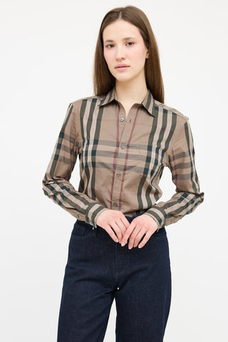 Burberry Brown & Black Nova Check Shirt