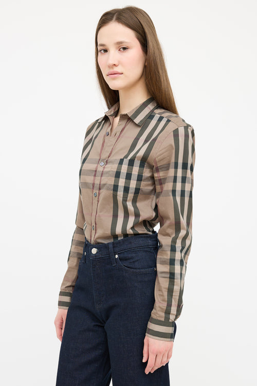 Burberry Brown & Black Nova Check Shirt